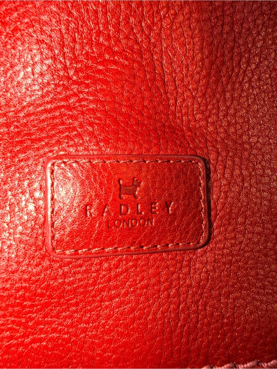 RADLEY LONDON Handbags - RADLEY LONDON Red Pebbled Leather Shoulder Bag